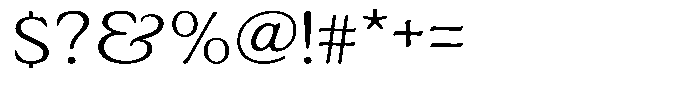 Astheric Thin Semi Expanded Font OTHER CHARS