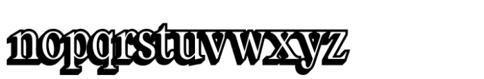 Asthetic Extrude Left Font LOWERCASE