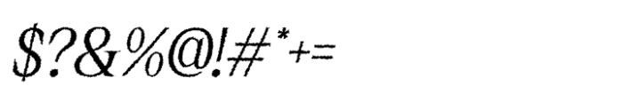Asthetic Rough Italic Font OTHER CHARS