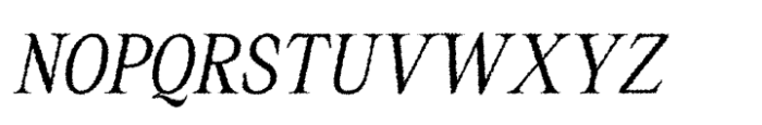 Asthetic Rough Italic Font UPPERCASE