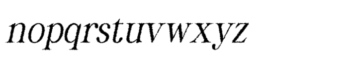 Asthetic Rough Italic Font LOWERCASE