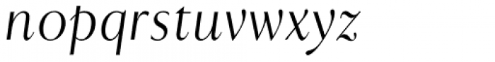 Astoria Classic Sans Light Italic Font LOWERCASE