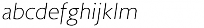 Astoria Sans ExtraLight Italic Font LOWERCASE