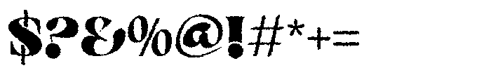 Astoria heavy Distort Font OTHER CHARS