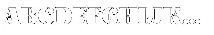 Astoria heavy Outline 1 Font UPPERCASE