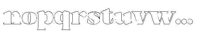 Astoria heavy Outline 1 Font LOWERCASE