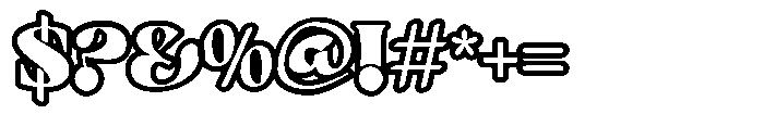Astoria heavy Outline 2 Font OTHER CHARS