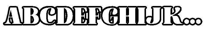 Astoria heavy Outline 2 Font UPPERCASE