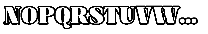 Astoria heavy Outline 2 Font UPPERCASE