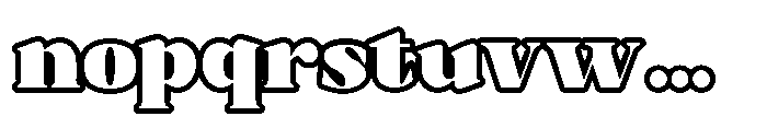 Astoria heavy Outline 2 Font LOWERCASE