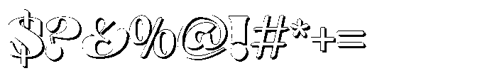 Astoria heavy Shadow Font OTHER CHARS