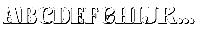 Astoria heavy Shadow Font UPPERCASE