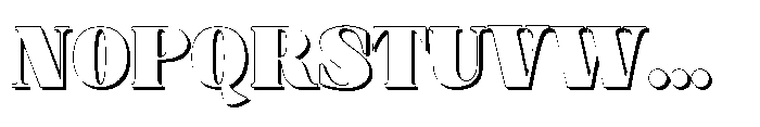 Astoria heavy Shadow Font UPPERCASE