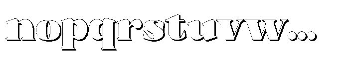 Astoria heavy Shadow Font LOWERCASE
