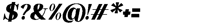 Astorina Black Condensed Slanted Font OTHER CHARS