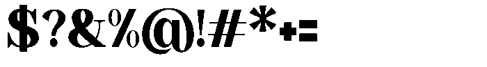 Astorina Black Condensed Font OTHER CHARS