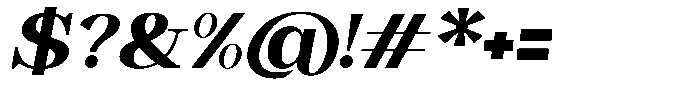 Astorina Black Expanded Slanted Font OTHER CHARS