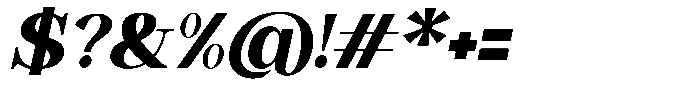 Astorina Black Slanted Font OTHER CHARS