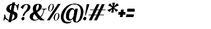 Astorina Bold Condensed Slanted Font OTHER CHARS