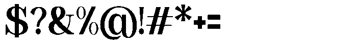Astorina Bold Condensed Font OTHER CHARS