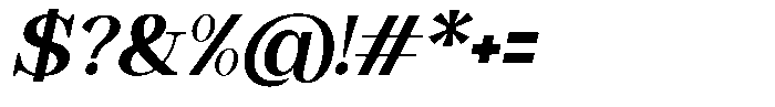 Astorina Bold Slanted Font OTHER CHARS