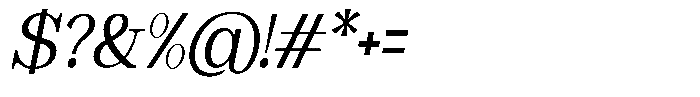 Astorina Condensed Slanted Font OTHER CHARS