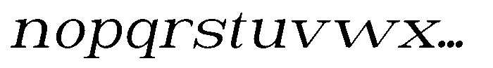 Astorina Expanded Slanted Font LOWERCASE