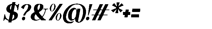 Astorina Extra Bold Condensed Slanted Font OTHER CHARS