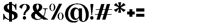 Astorina Extra Bold Font OTHER CHARS