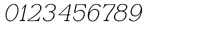 Astorina Extra Light Condensed Slanted Font OTHER CHARS