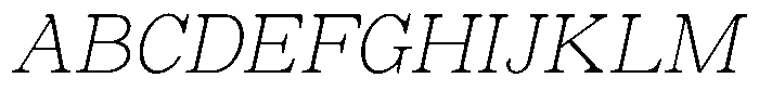 Astorina Extra Light Condensed Slanted Font UPPERCASE