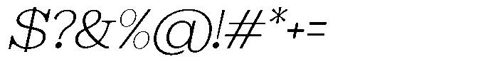 Astorina Extra Light Expanded Slanted Font OTHER CHARS