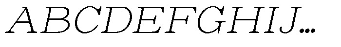 Astorina Extra Light Expanded Slanted Font UPPERCASE