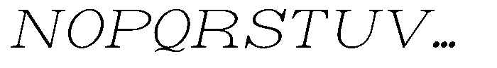 Astorina Extra Light Expanded Slanted Font UPPERCASE