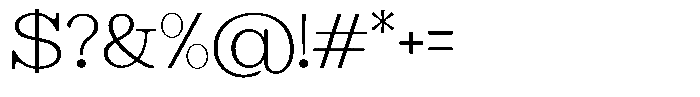 Astorina Extra Light Expanded Font OTHER CHARS