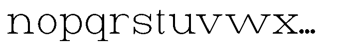 Astorina Extra Light Expanded Font LOWERCASE