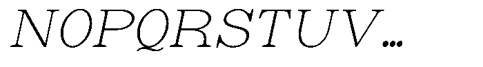 Astorina Extra Light Slanted Font UPPERCASE