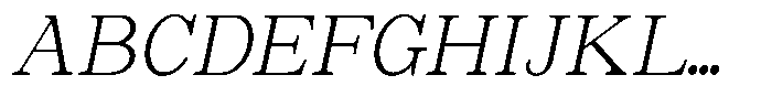Astorina Light Condensed Slanted Font UPPERCASE