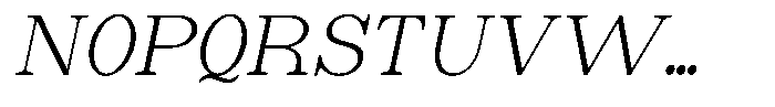 Astorina Light Condensed Slanted Font UPPERCASE