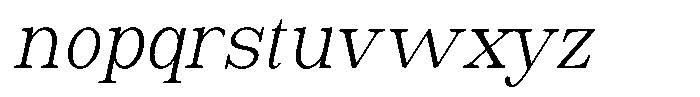Astorina Light Condensed Slanted Font LOWERCASE