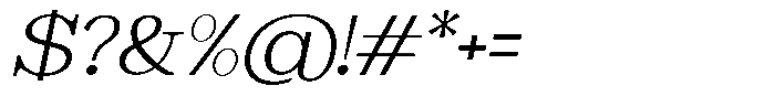 Astorina Light Expanded Slanted Font OTHER CHARS