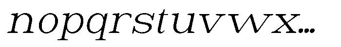 Astorina Light Expanded Slanted Font LOWERCASE