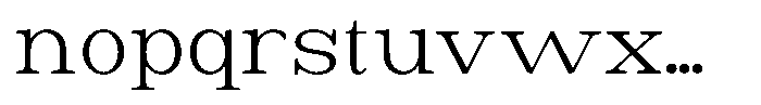 Astorina Light Expanded Font LOWERCASE