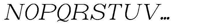 Astorina Light Slanted Font UPPERCASE