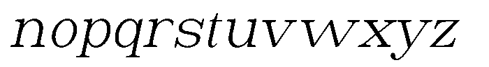 Astorina Light Slanted Font LOWERCASE