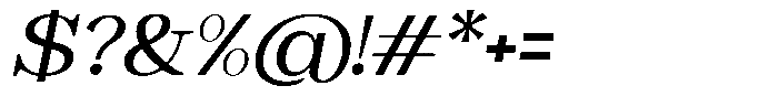 Astorina Medium Expanded Slanted Font OTHER CHARS