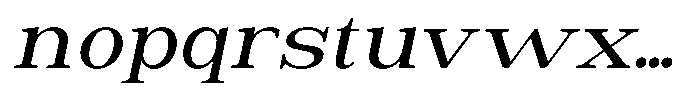 Astorina Medium Expanded Slanted Font LOWERCASE