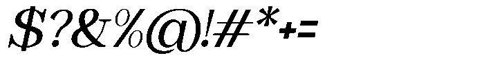 Astorina Medium Slanted Font OTHER CHARS