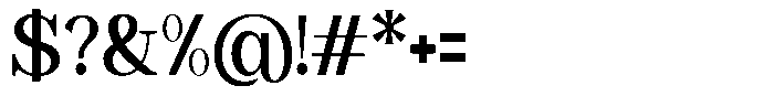 Astorina Semi Bold Condensed Font OTHER CHARS