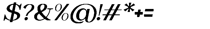 Astorina Semi Bold Expanded Slanted Font OTHER CHARS